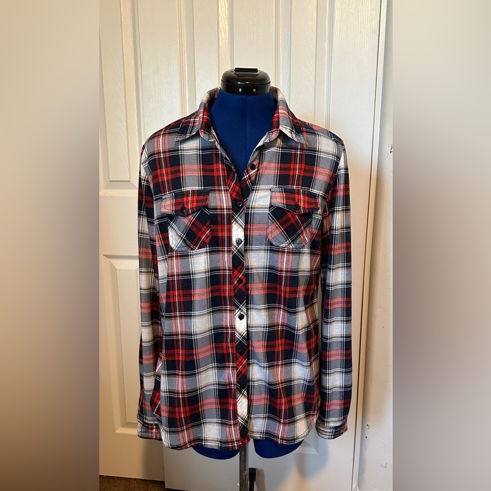 RnB Lightweight Plaid Flannel Shirt